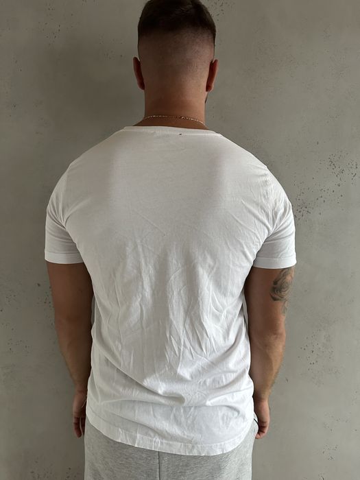 Koszulka tshirt meska biala róża