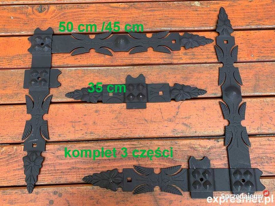 Narożnik ozdobny czarny kątownik atrapa zawiasa dekoracja okien drzwi!