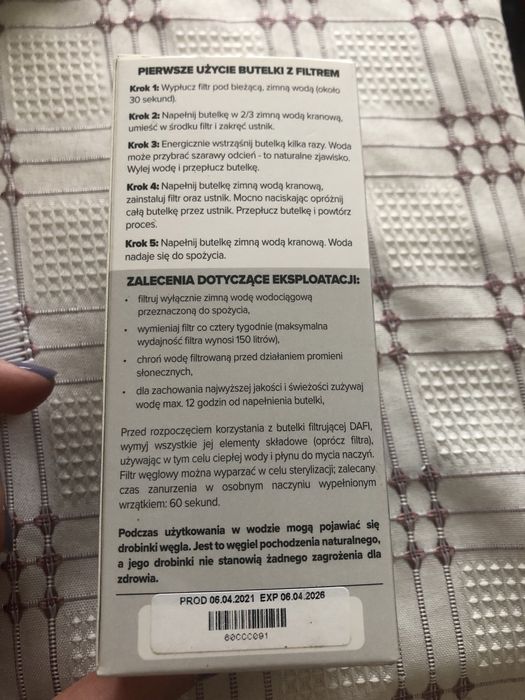 Dwa wymienne filtry Dafi