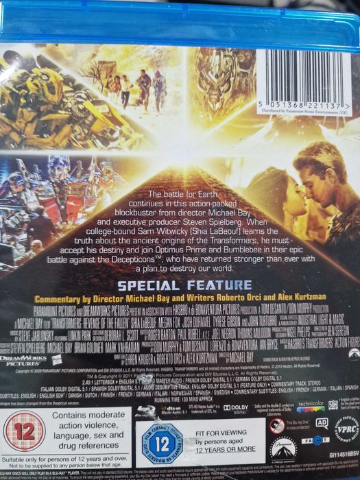 Bluray transformers revenge of the fallen