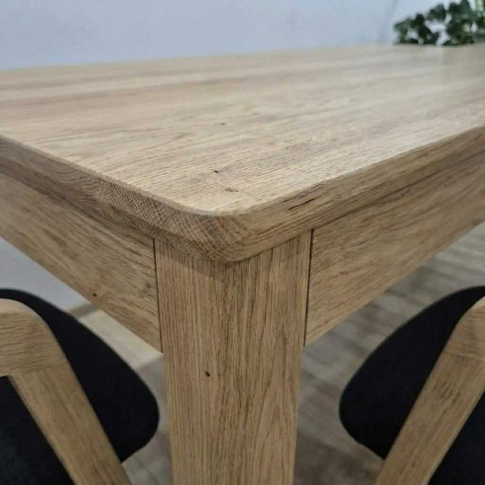 Stół dębowy Frey (lite drewno) - rozkładany, styl nowoczesny