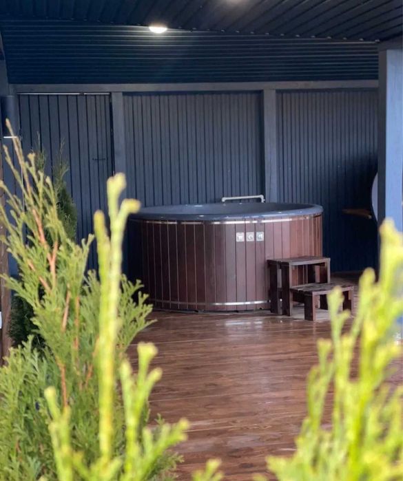 Купіль з джакузі. Чан на дровах.