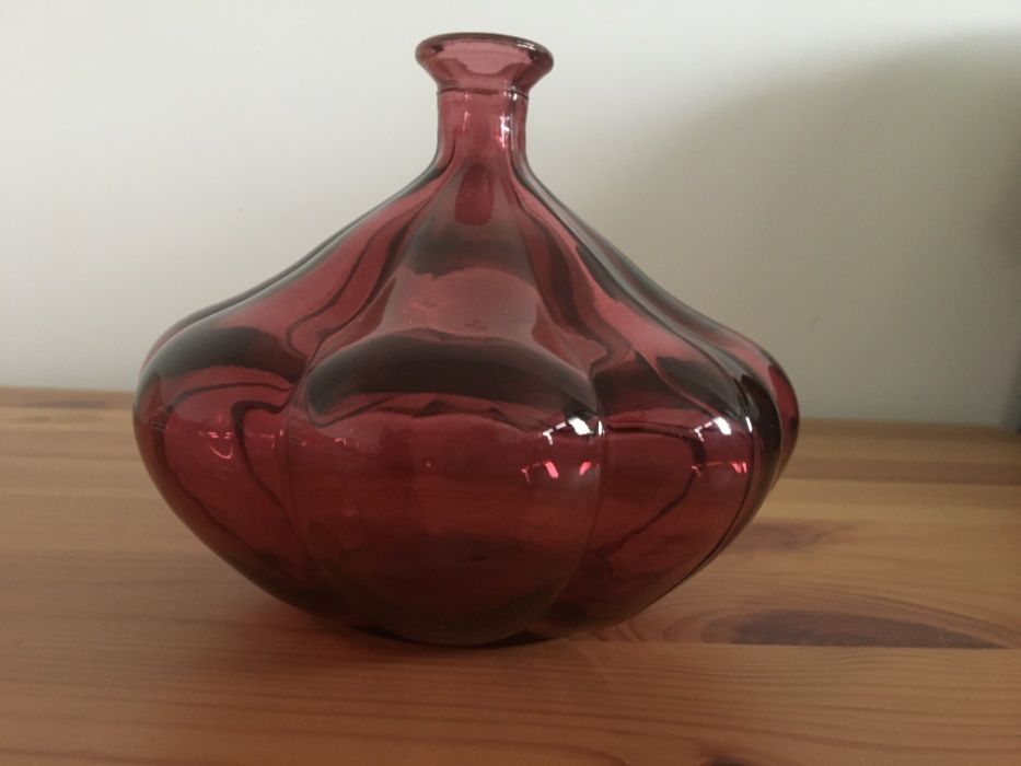 Wazon kolorowe szkło, sygnowany P