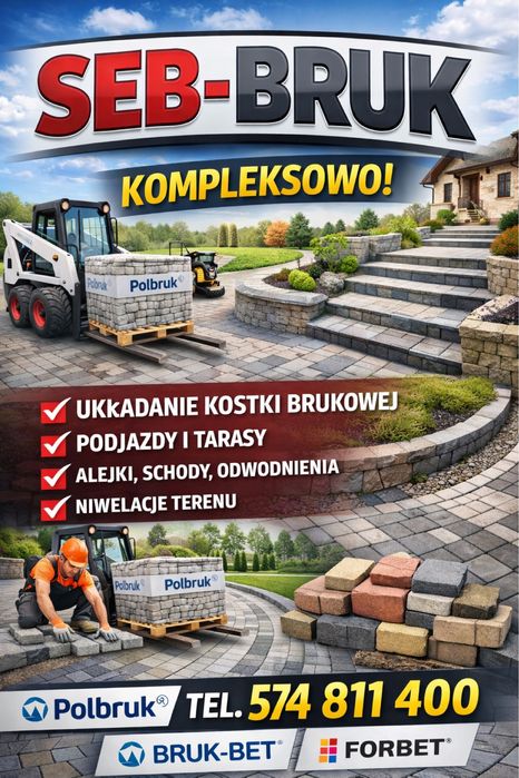 Usługi Brukarskie - Kompleksowo ! Prace Ziemne