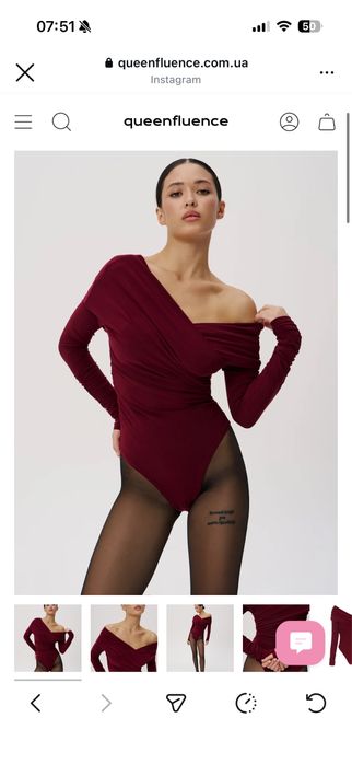 Боді queenfluence бургунді S