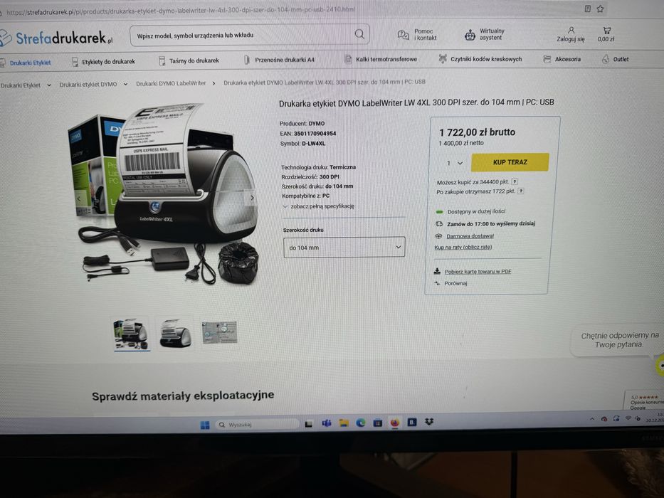 etykieciarka dymo labelwriter 4xl