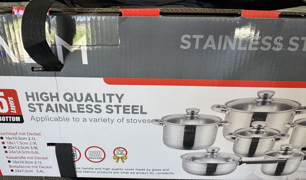 Kit de panelas com 12 peças