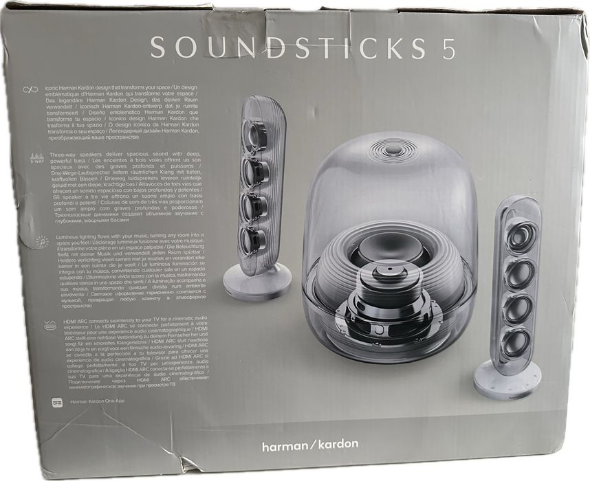Harman kardon soundstickd 5 głośniki bluetooth z Hdmi światło dźwięk