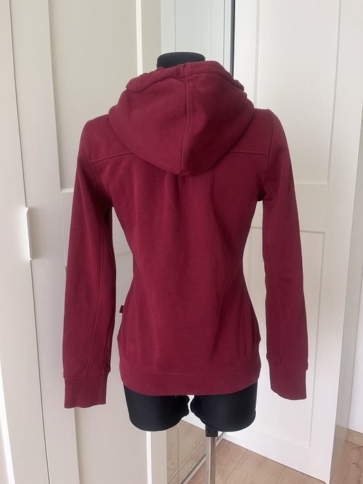 Bordowa bluza z kapturem S