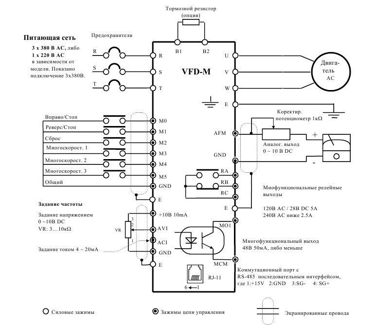 Частотник Delta 1.5кВт/220В (преобразователь частоты, VFD015M21A)