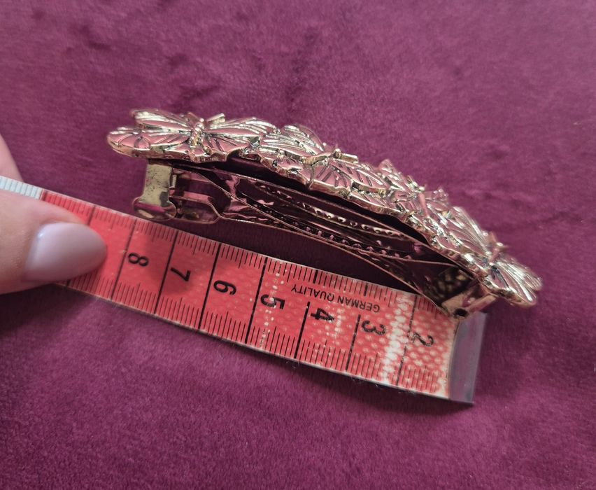 Srebra metalowa klamra do włosów,8 cm