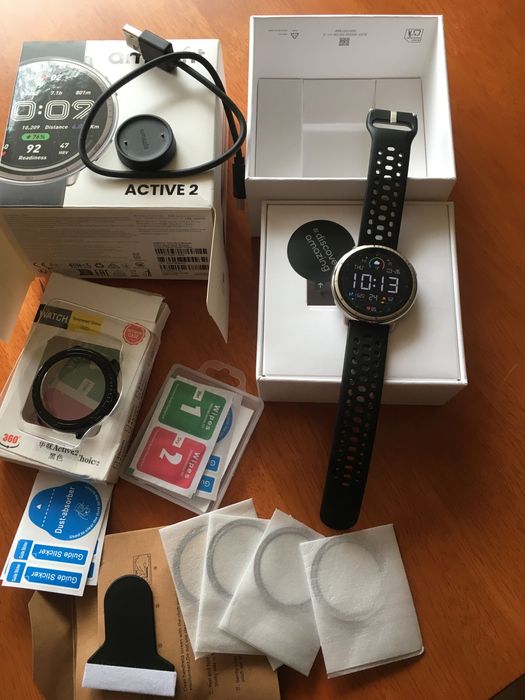 Amazfit Active2 smartwatch zegarek sportowy + dodatki