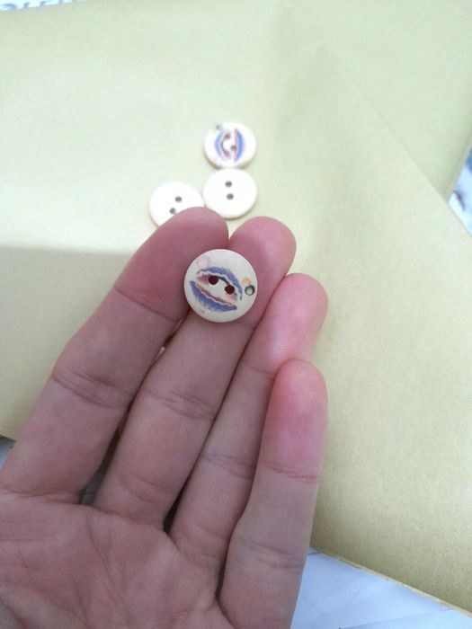 Conjunto de 10 botões de madeira 1.5cm material de costura