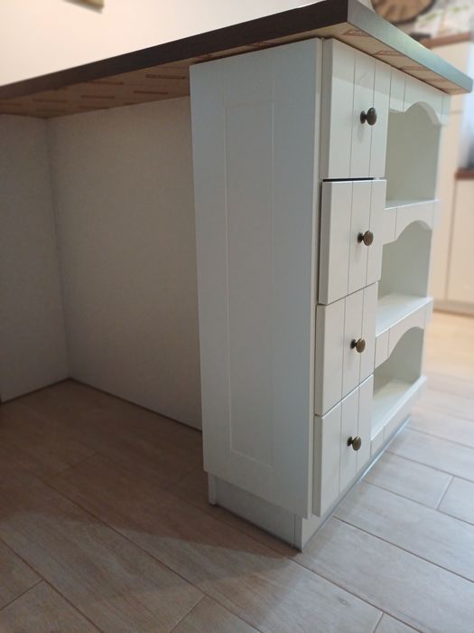Białe Meble Wyspa kuchenna  Szafki Do kuchni