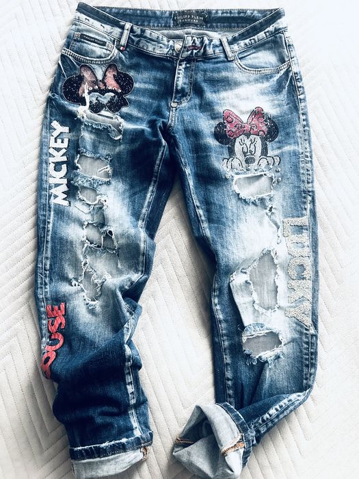 Spodnie Philipp Plein myszka miki cekiny mouse