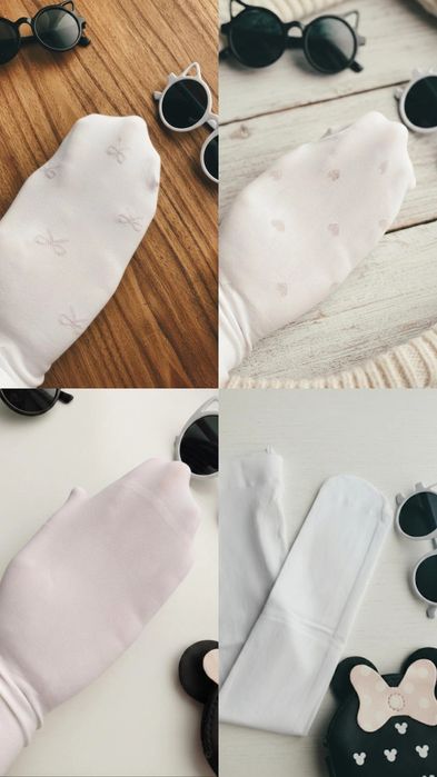 Дитячі колготки білі (капронові)