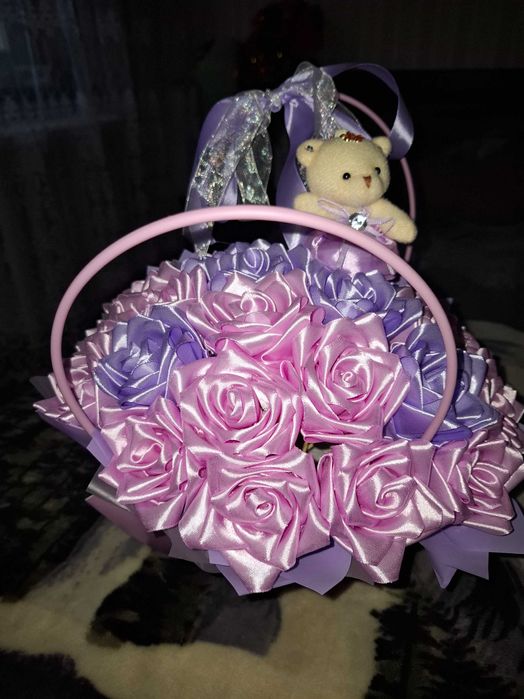 Продам букети з атласних стрічок