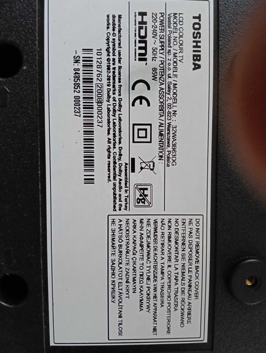 TV Toshiba Android 32WA3B63DG c/ Comando Original