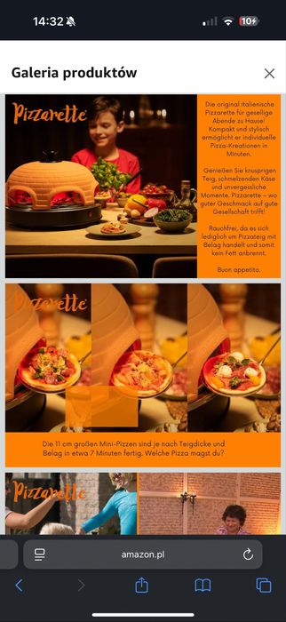 Piec do mini pizzy. Emeria.