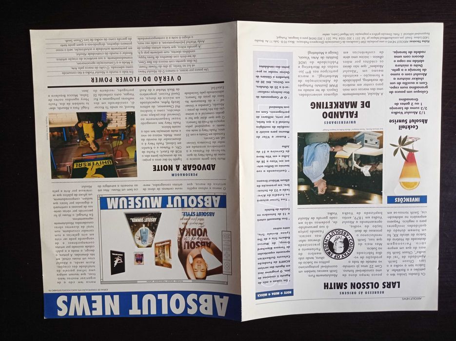 Jornal de comunicação Absolut News 1996