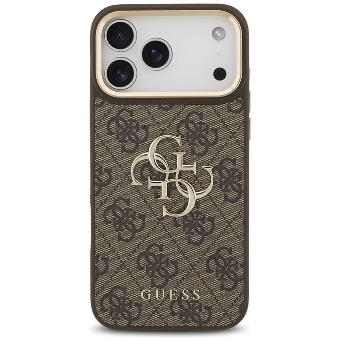 Etui Guess 4G Big 4G Classic Logo BigStrap Metal Buttons do iPhone 17 Pro Max brązowy