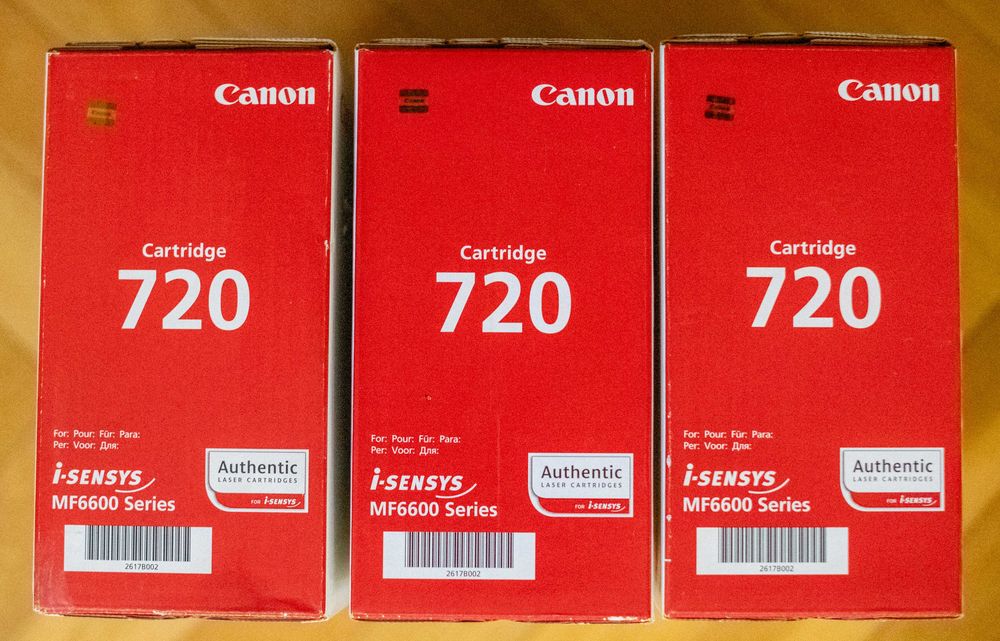 Oryginalny Canon 720 Toner CRG-720 MF6680dn i-SENSYS 5000 str 3 sztuki
