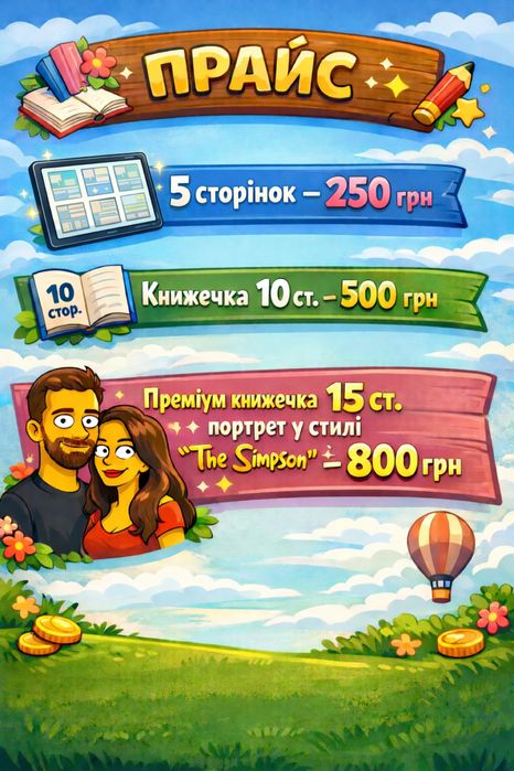 Розмальовки по вашим фото(альбоми)