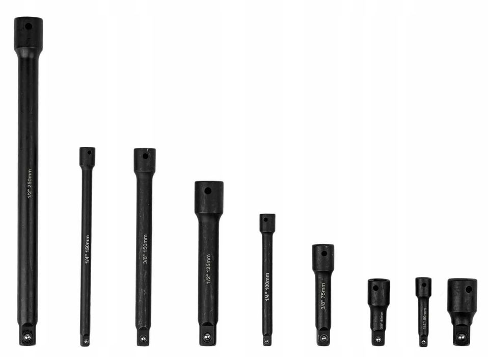 Набір подовжувачів 1/4 3/8 1/2 CrV 9 шт FT0999 Falon-Tech