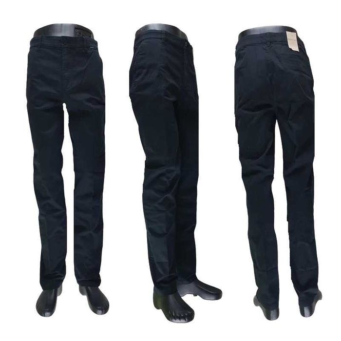 Nowe męskie spodnie Tom Tailor Chino - Regular Relaxed czarne rozmiar - W32/L34