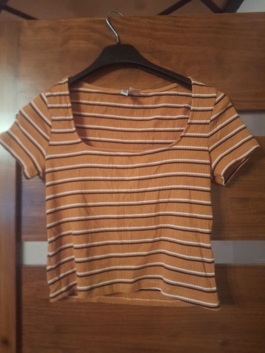 Bluzka damska H&M Basic rozm.M 95%bawełna stan bardzo dobry.