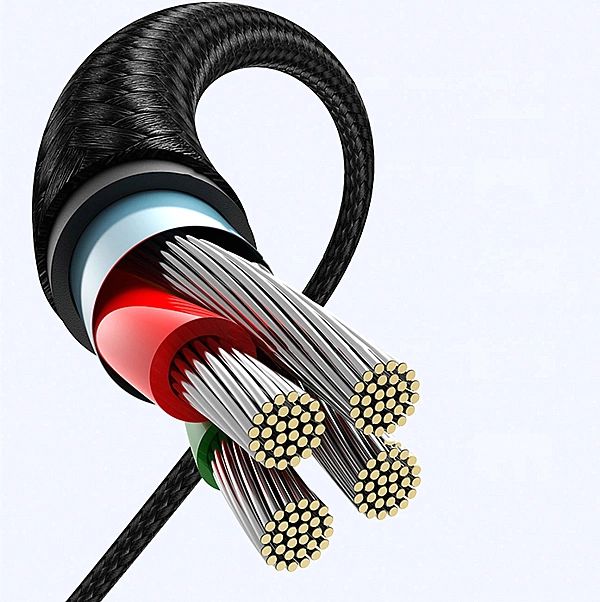 Ugreen kabel kątowy 90° USB C - USB 2.0/480Mb/s 3A 3m czarny (US176)