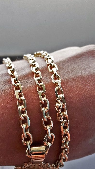 Złoty Pełny Łańcuszek - KUTY / ANKIER - 585 - Warszawa