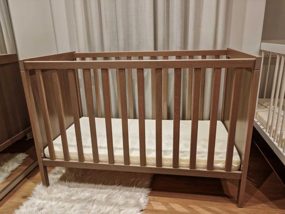 SUNDVIK łóżko dziecięce, brązowe, 60x120 cm