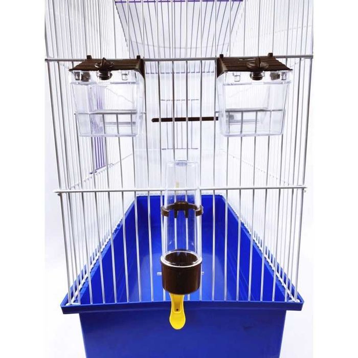 Очень просторная и крепкая клетка для птиц "Омега". Цинк/Краска.