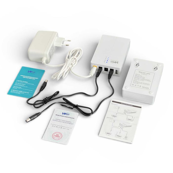 Mini ups ДБЖ WGP 27W 13500mAh повербанк для роутера безперебійник