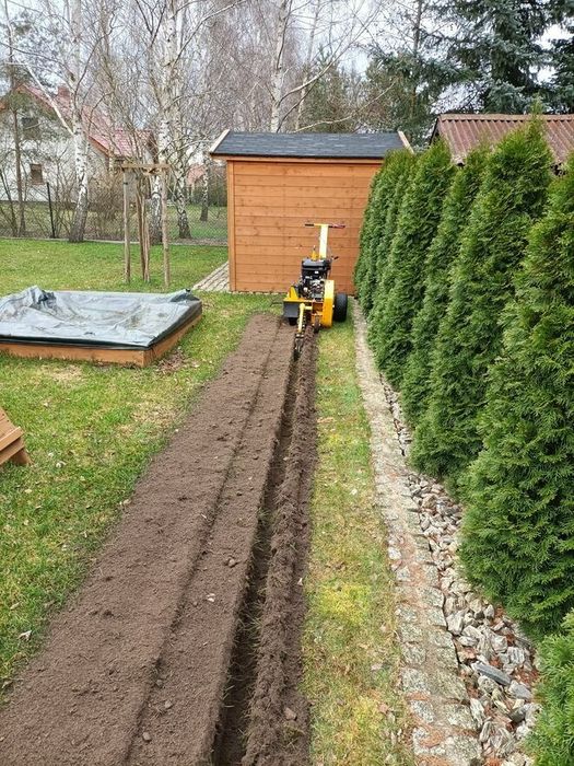 Uslugi Minikoparką , Koparkoładowarką Gorzów 24/7  Koparka łańcuchowa