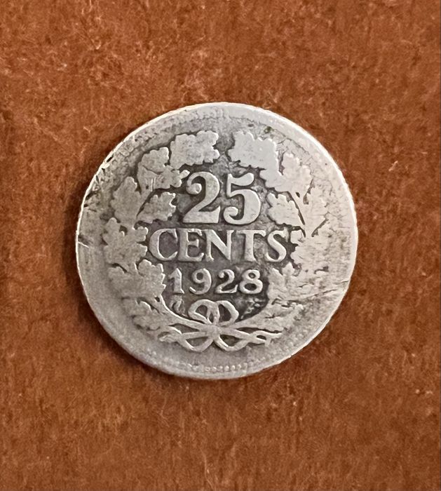 Moeda Prata 25 Cents 1928.