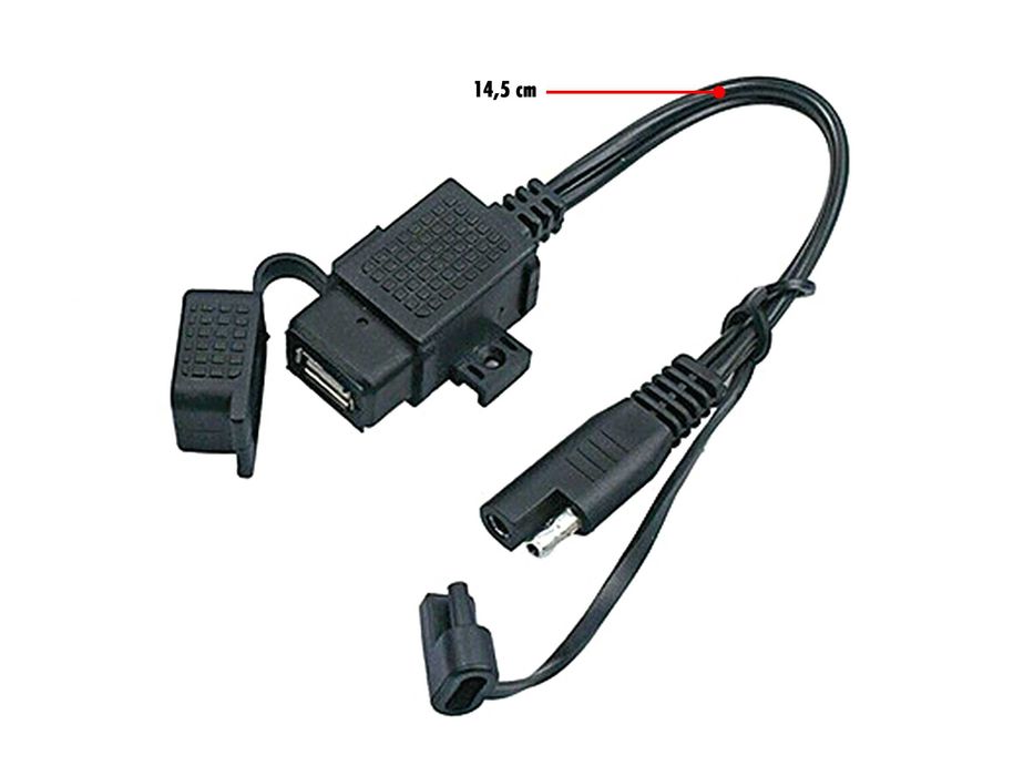 Carregador USB Universal 2.1A Motocicleta Impermeável com ficha SAE