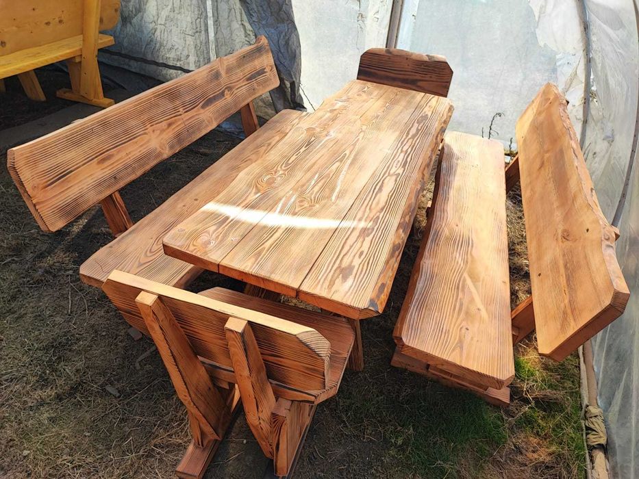 Meble ogrodowe drewniane góralskie biesiadne LITE DREWNO :