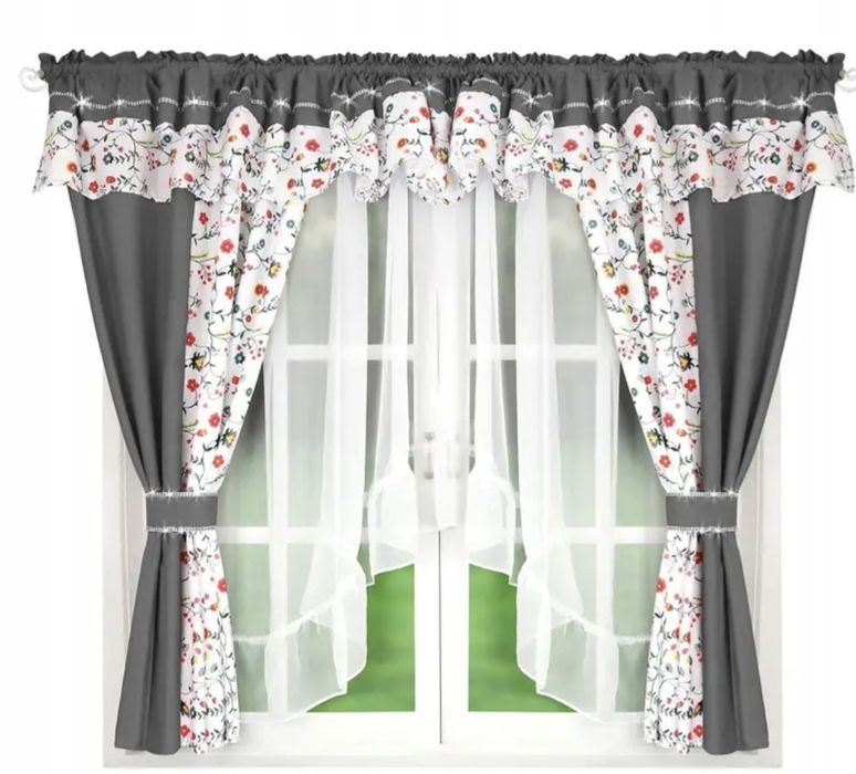 ‼️WYPRZEDAŻ‼️ Firana uszyta razem z zasłonami