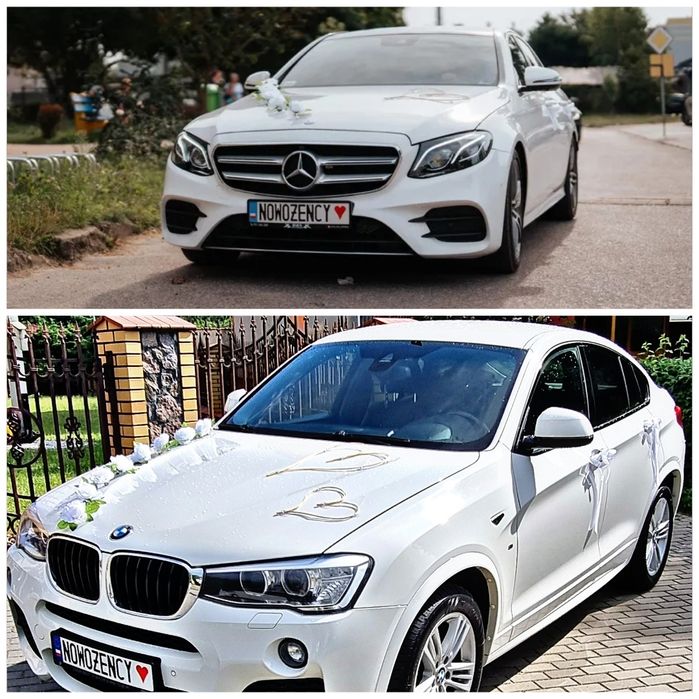 Auto do ślubu Mercedes E AMG oraz  BMW X4M  biały idealny  na wesele!