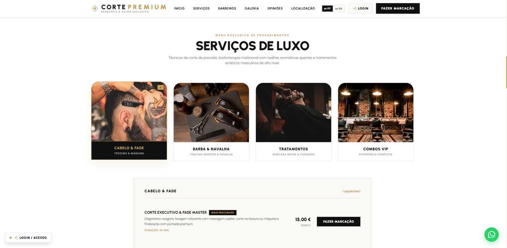 Tenha um Site Profissional para a Sua Barbearia por Apenas 75€/Mês