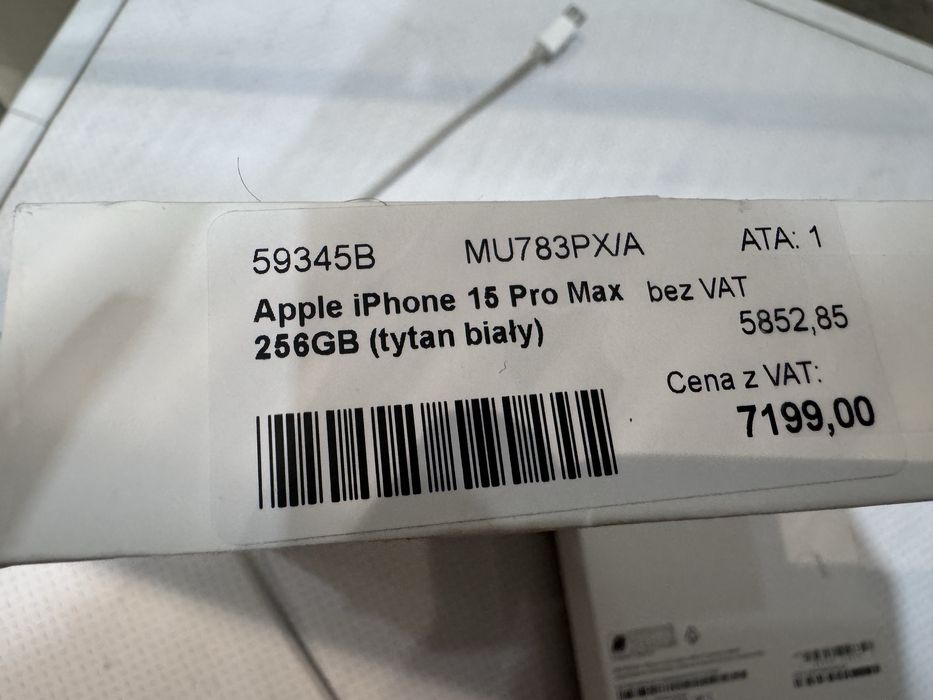 Iphone 15 Pro Max White 256GB perfect