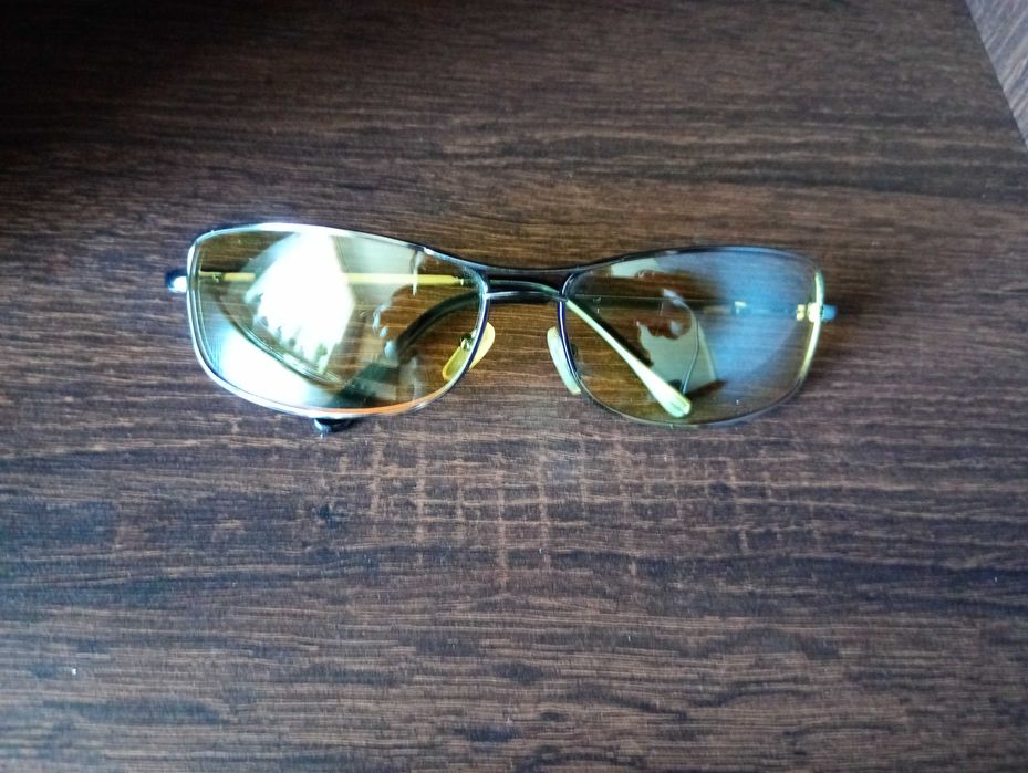 Żółte okulary, retro, przeciwsłoneczne