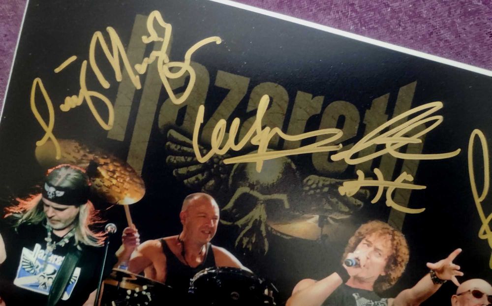Nazareth zespół autografy na zdjęciu