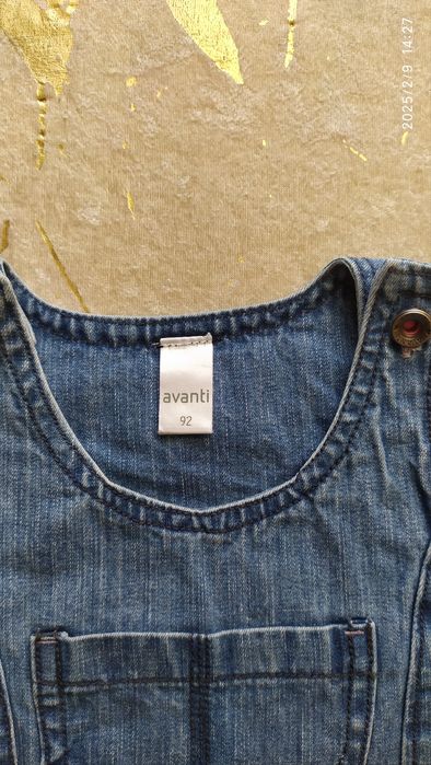 Sukienka jeansowa dla dziewczynki, r. 92, Avanti