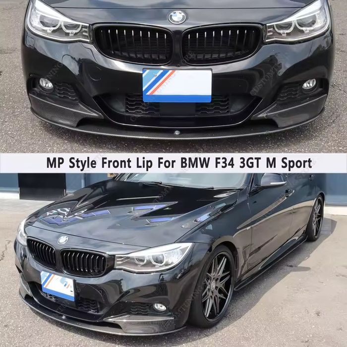 Губа на передний бампер BMW F34 GT накладка на бампер юбка обвес Ф34