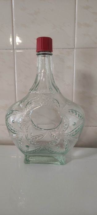 Garrafa vidro antiga / coleção bar restaurante quinta deco