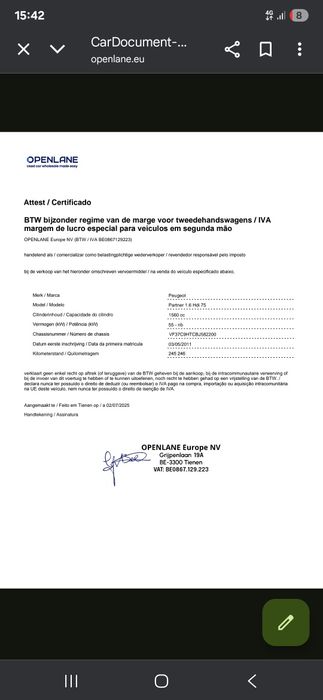 Peugeot partener frigorífico