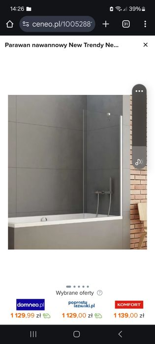 Parawan nawannowy New Soleo New Trendy 70x140cm